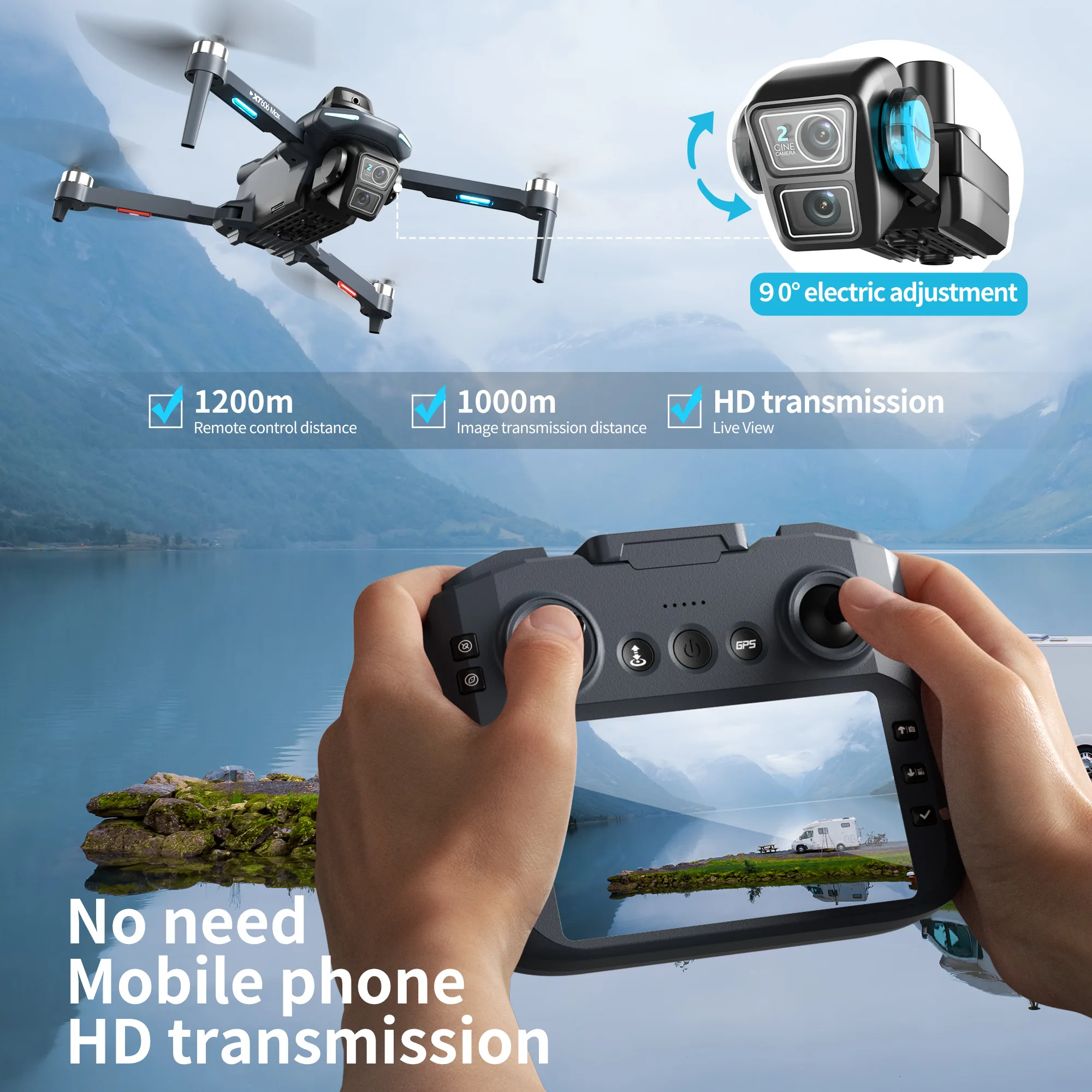 Lenovo XT606 Drone Professiona - Drone Camera Thermal のレビューと価格