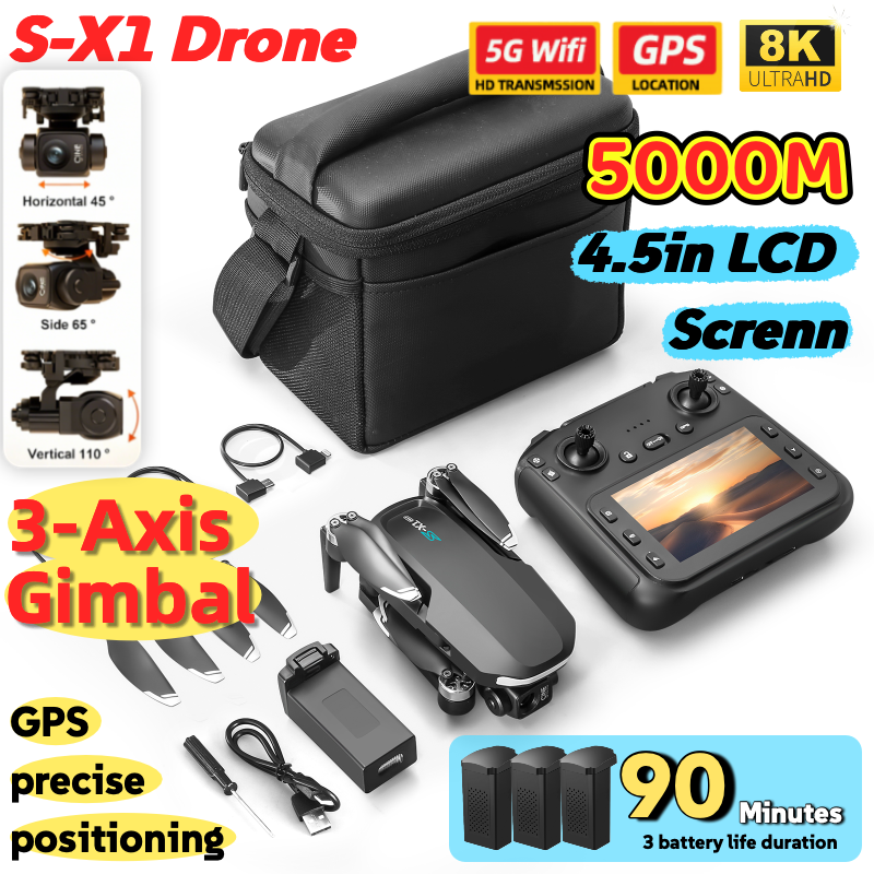 S-X1 MAX GPS Drone with 3-Axis - Drone Camera Thermal のレビューと価格