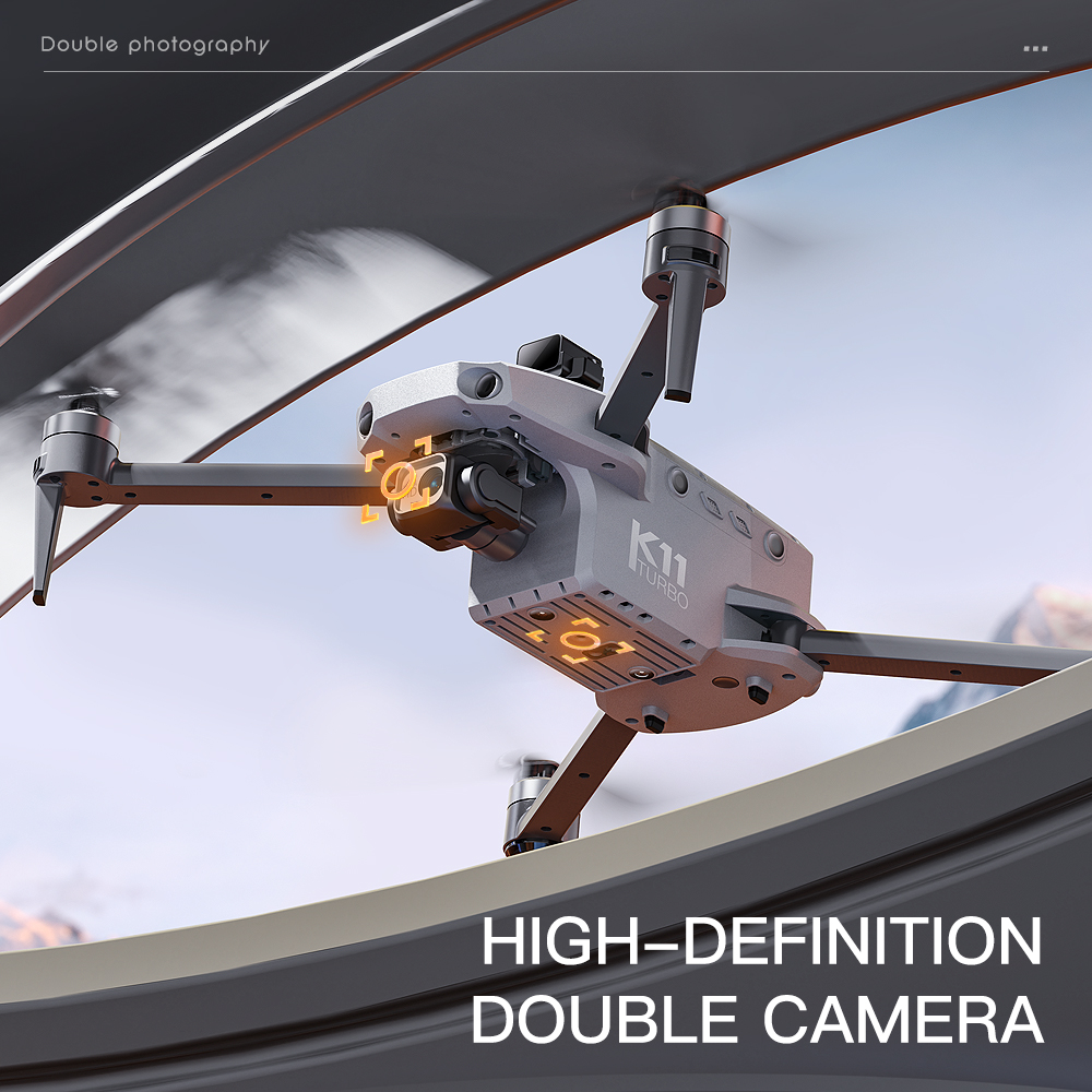 K11 Tubro Dual Camera GPS Dron - Drone Camera Professional のレビューと価格