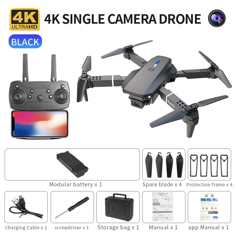 E88 ProIntelligent Folding Dro - Drone Camera Hd のレビューと価格