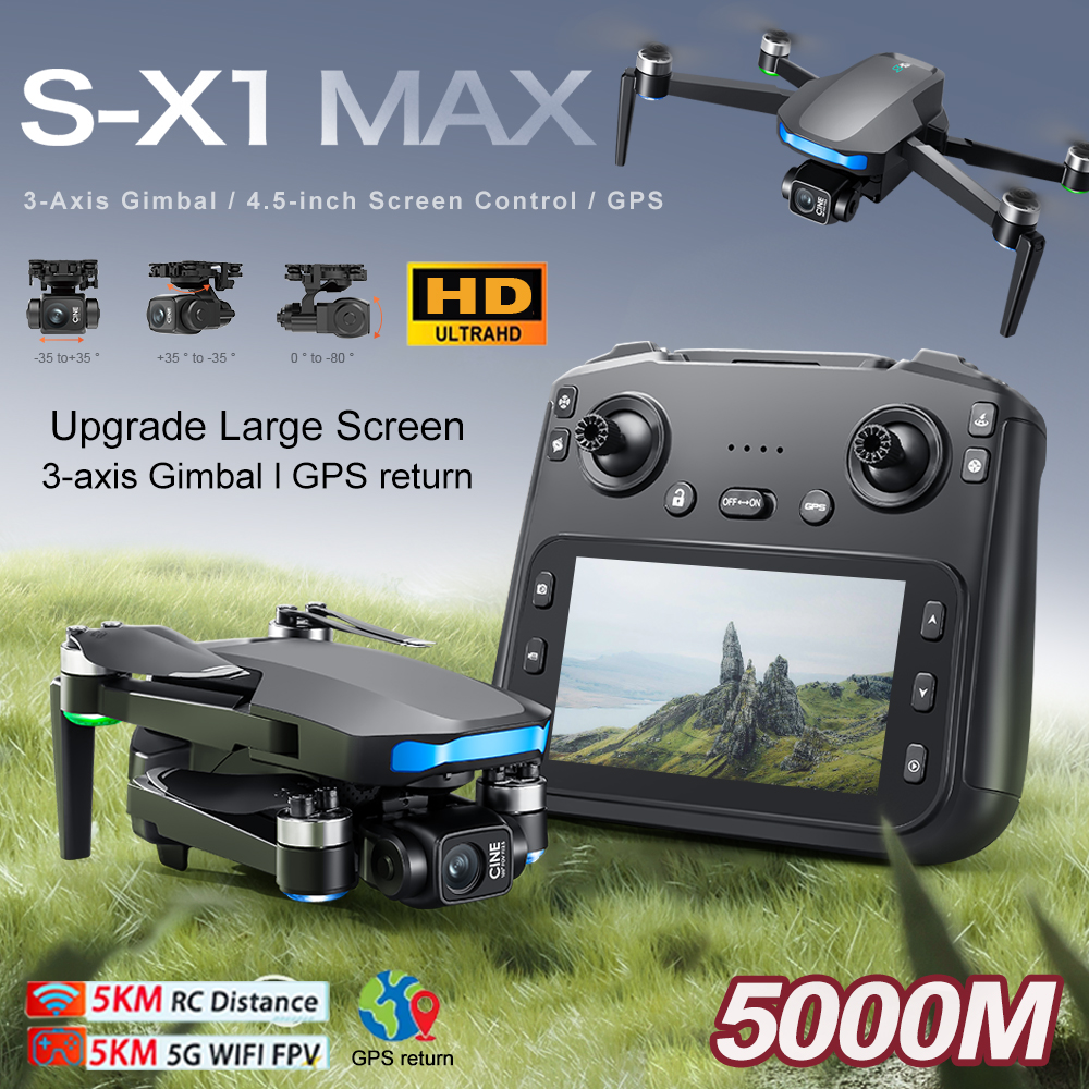 New S-X1 MAX Drone GPS 8K Prof - Drone Camera Professional のレビューと価格