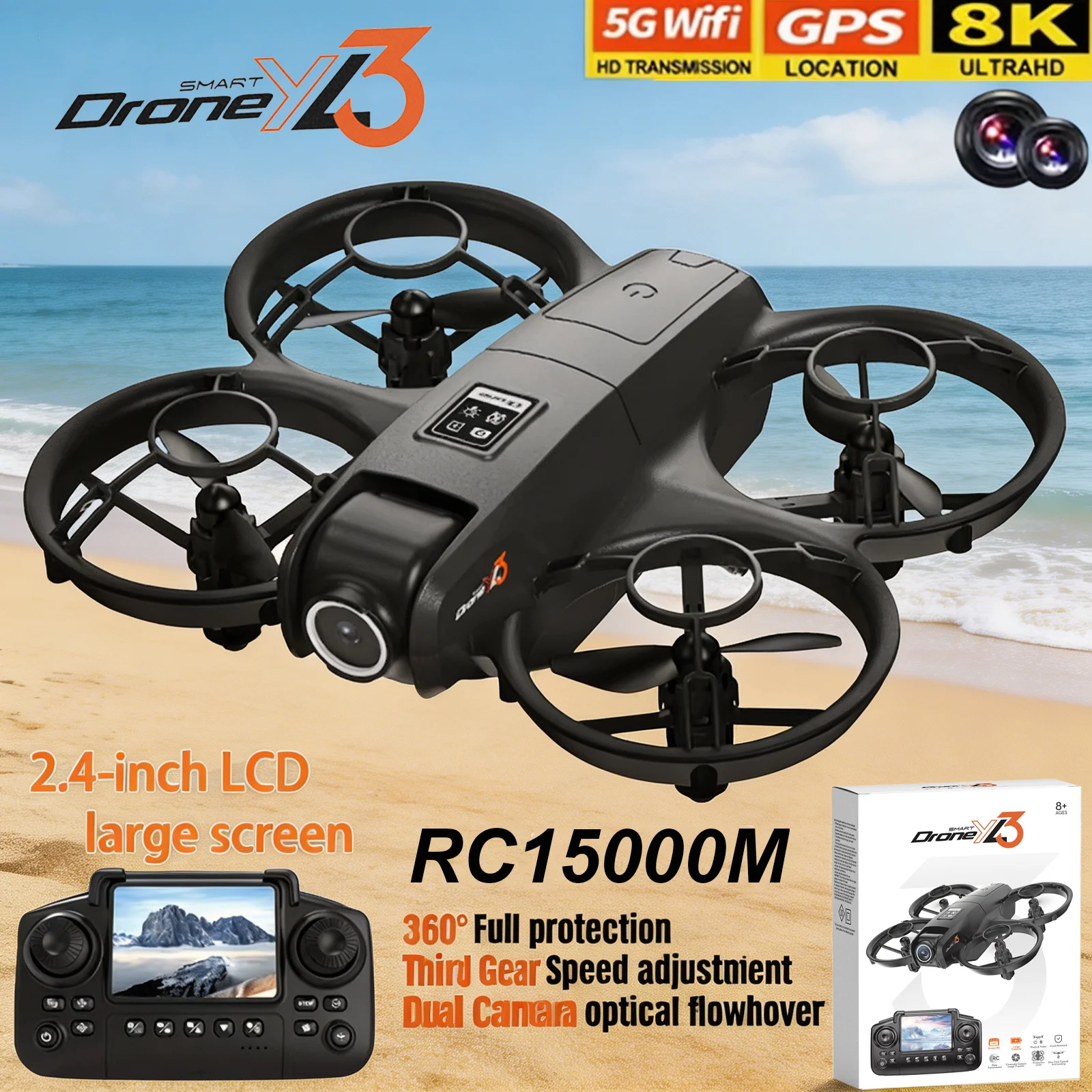 New YL3 RC Drone 8K 1080P Wide - Drone Camera Night Vision のレビューと価格