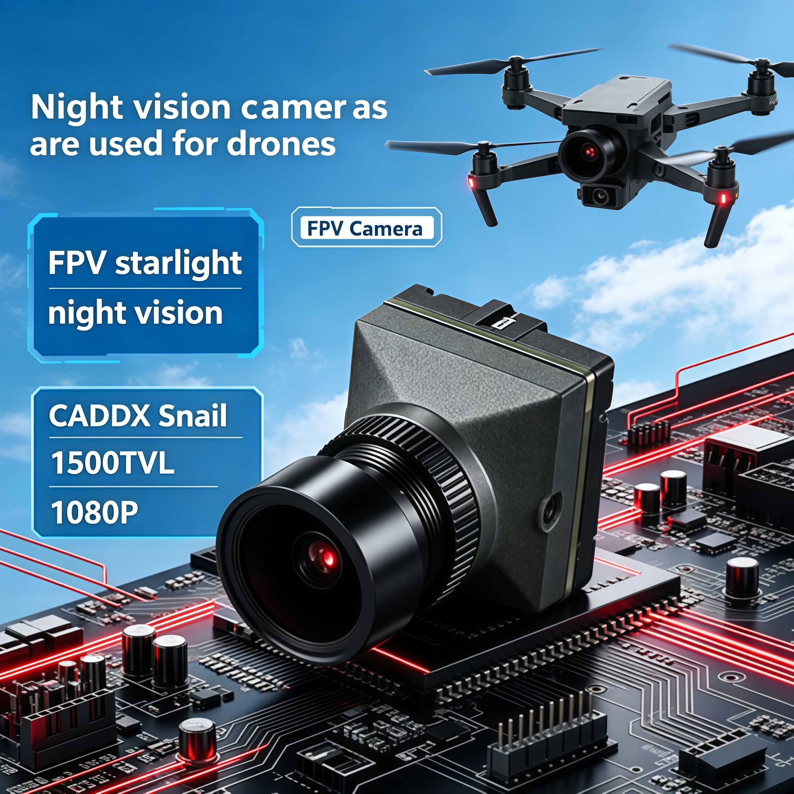 1500TVL HD CADDX Snail FPV Cam - Drone Camera Hd のレビューと価格